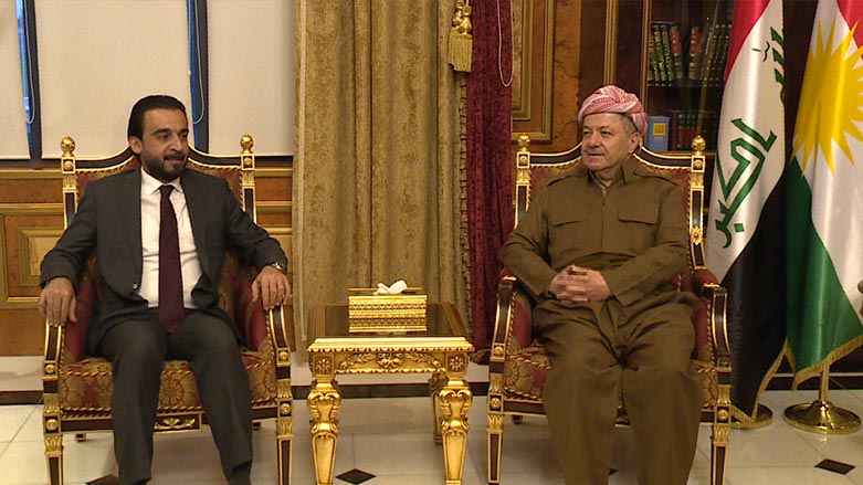 Serok Barzanî pêşwazî kir li serokê Civat a Nwênerên Îraqê 